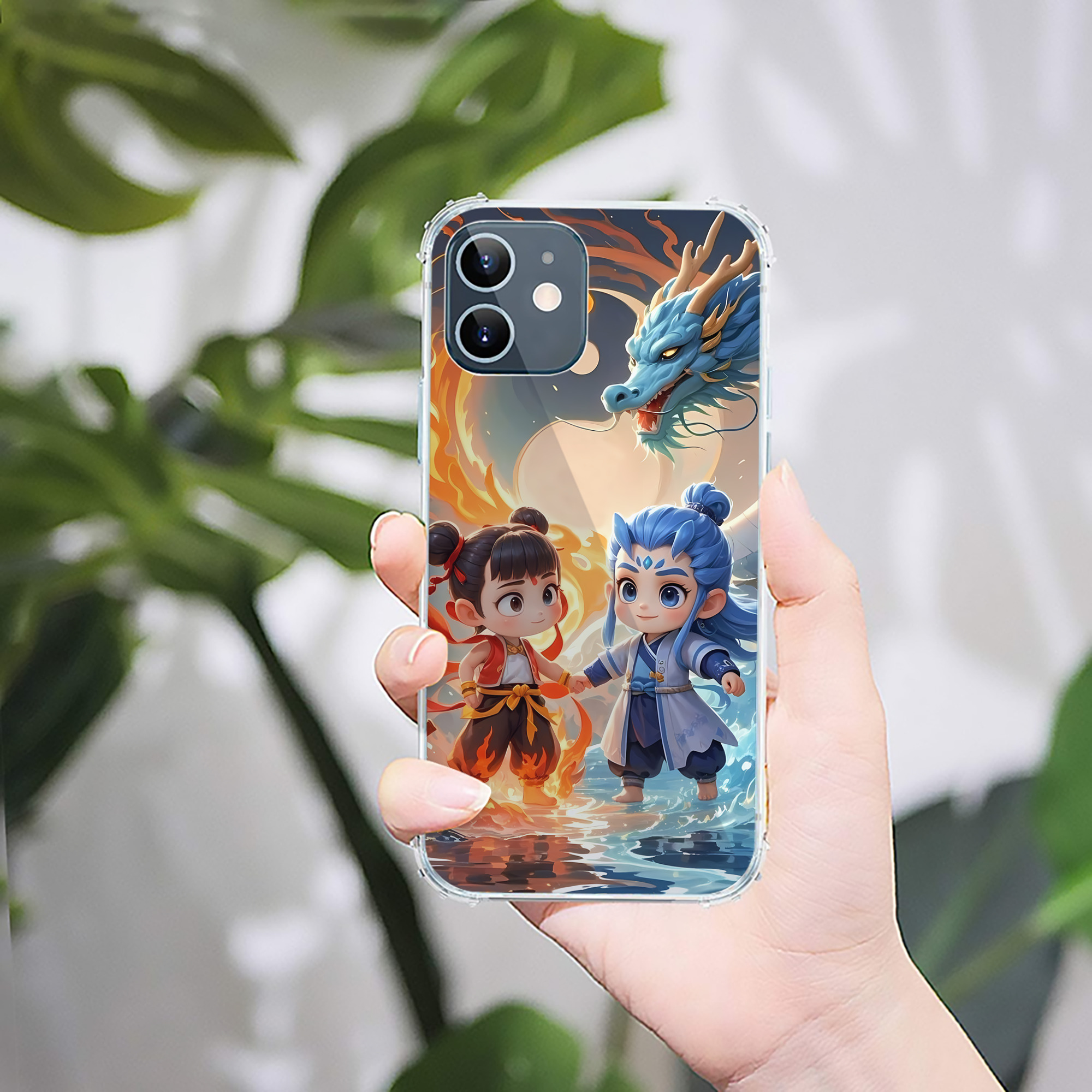（画像用） Ne Zha 2 ナタ 魔童の大暴れ 【iPhone 12シリーズ対応】透明スマホケース（クリアソフトケース）
